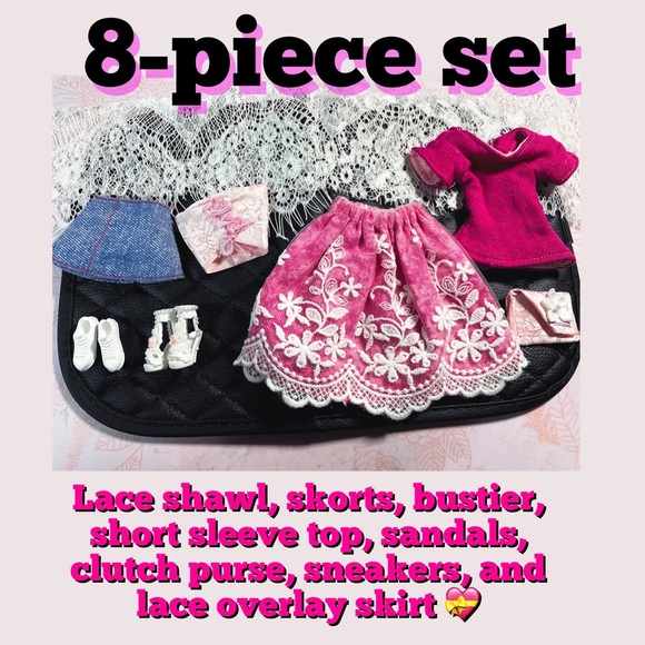 SOLD Custom Barbie Fashion Spring/Summer 8-Piece Set - Picture 2 of 9